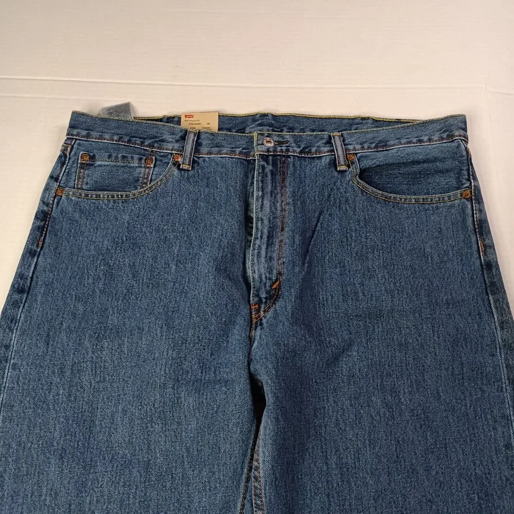 Levi's 505 Jeans Men's 42x34 Regular Fit Straight Leg 100% Cotton Blue